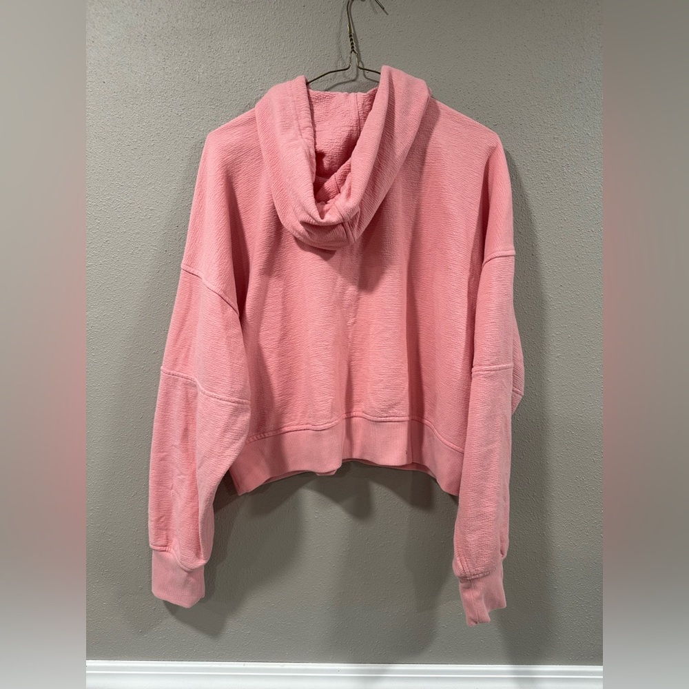 Aerie Pink Quarter Zip Hooded Sweatshirt - Picture 4 of 6